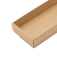 Brown Narrow Tray for Packing Gift Sets, Length of 23 cm