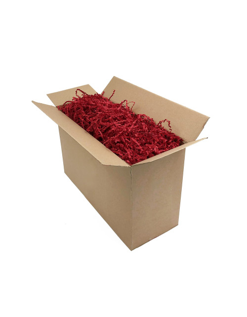Jäykkä punainen paperisilppu - 4 mm, 1 kg
