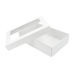 Multipurpose Black Base-Lid Gift Box with Clear Window