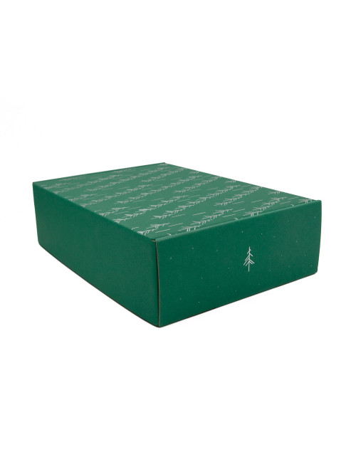 Vihreä A4-laatikko hopeafolioprintillä