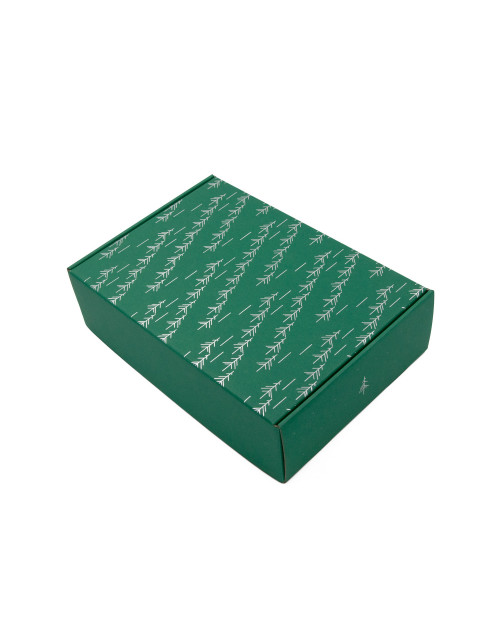 Vihreä A4-laatikko hopeafolioprintillä