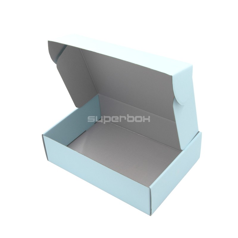 Blue A4 Box with Silver Foil Print