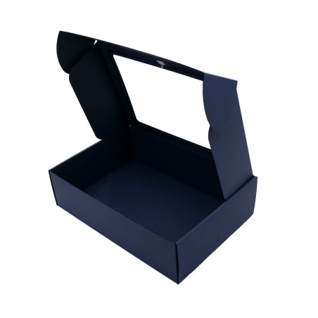 Navy Blue A4 Size Gift Box With Window