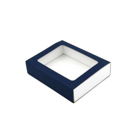 Pull-out Gift Box with Blue Sleeve, White Bottom and Window