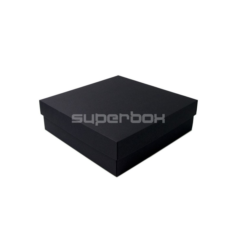 Large Black Square Gift Box of Height 10 cm