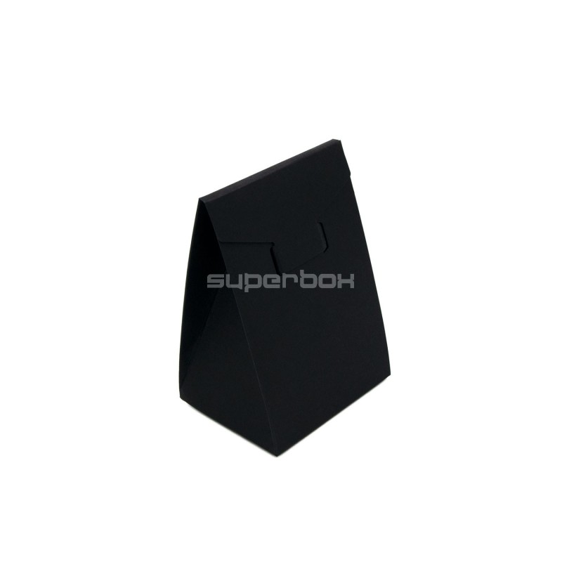 Black Small Triangular Box For Jewelry Packaging, 12 cm High