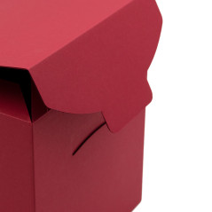 Large Cherry Red Cube-shaped Box for Business Gifts