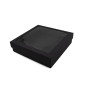 Black Square Gift Box with Window, Height 10 cm