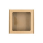 Brown Large Square Gift Box with Clear Window