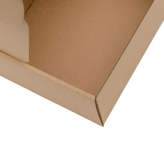 Standard Size Brown Gift Box with Window for Cosmetic Product Packaging