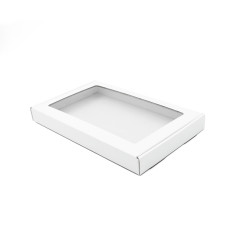 Flat Oblong White Box for Silk Scarf