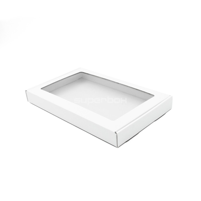 Flat Oblong White Box for Silk Scarf