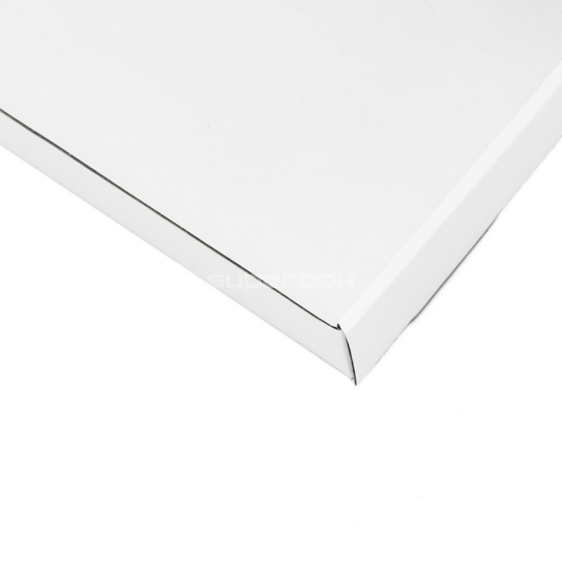 Flat Oblong White Box for Silk Scarf