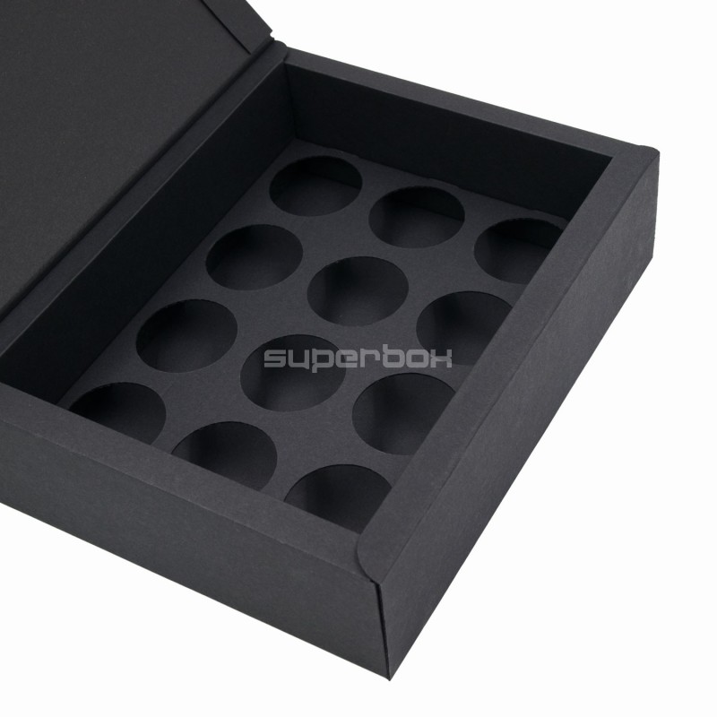 Luxury Black Flip Lid Box with Magnets