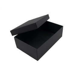 Black Gift Box with Lid, Height 10 cm