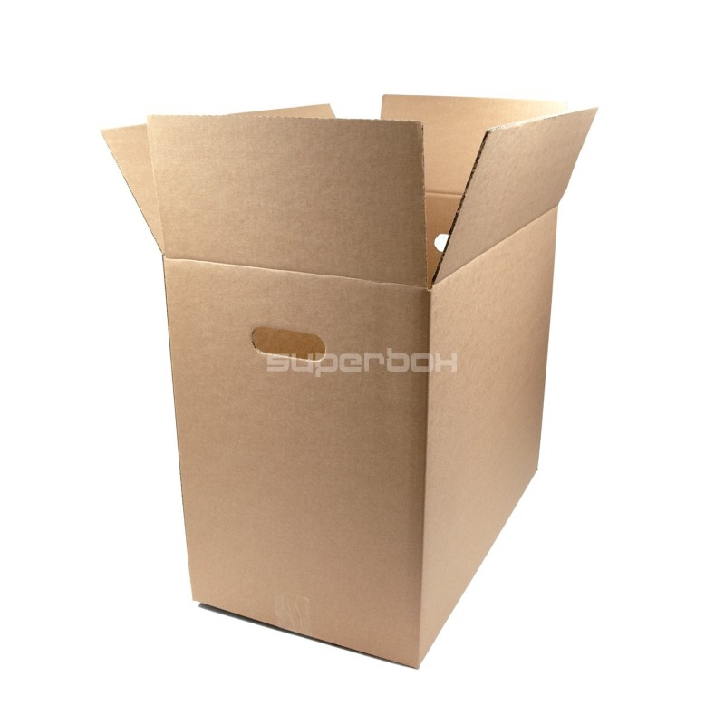 Large Cardboard Box with Cut-Out Handles