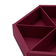 Cherryred Luxury Hexagon Shape Gift Box with Insert and Window