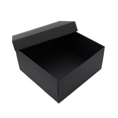 Large Black Square Box 15 cm High with a Lid