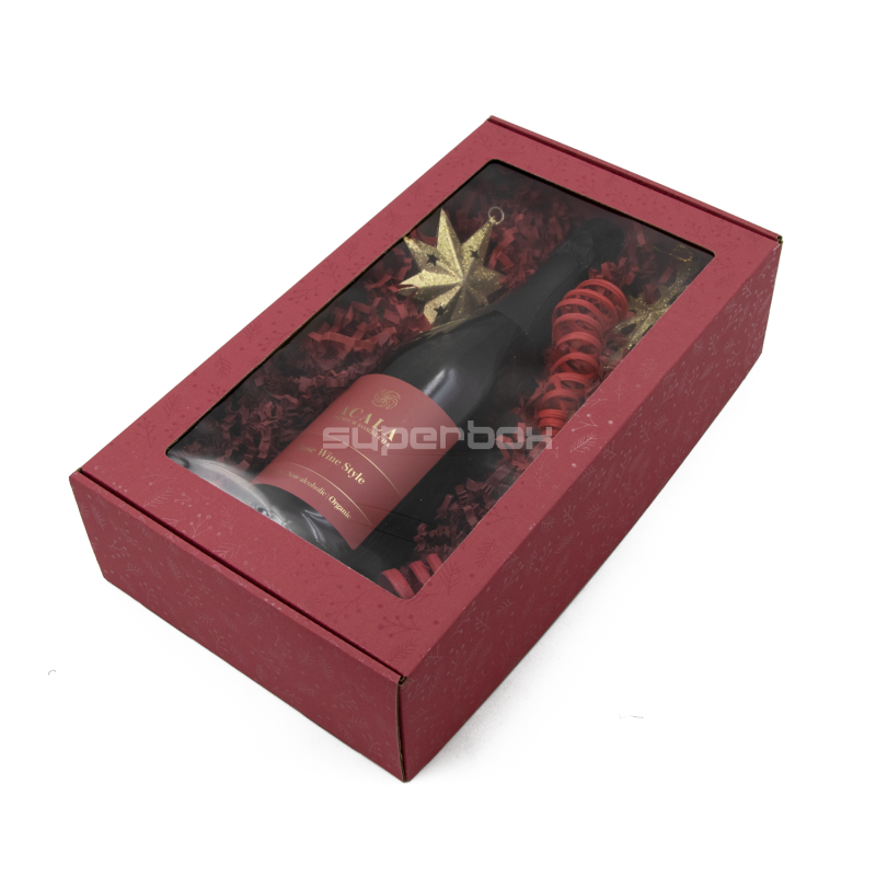 Extended Raspberry PREMIUM Gift Box with Clear Window