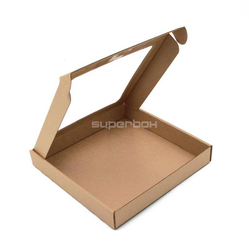 Brown Box with a PVC Window, 3 cm of Height