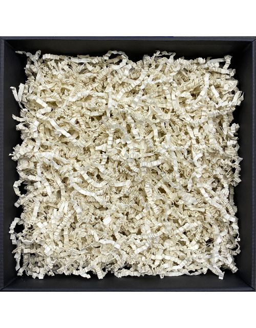Jäykkä riisinvärinen silputtu paperi - 4 mm, 1 kg
