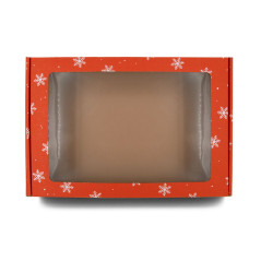 Red A4 Format Gift Box SNOWFLAKES