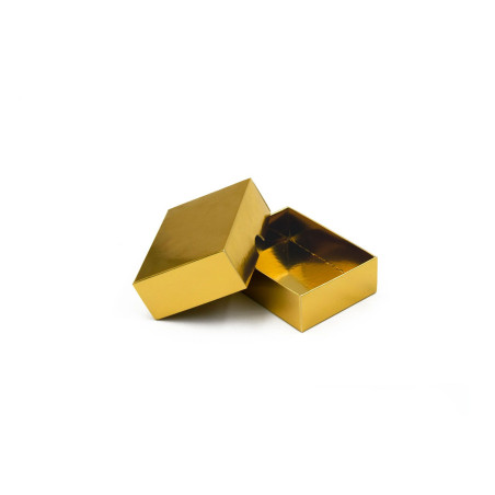 2-PC Small Mirror Box of Golden Color