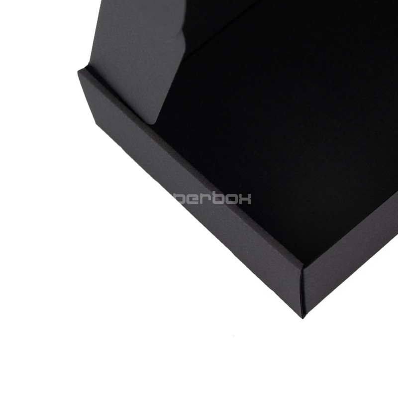 Black Quick-closing 5 cm High Box with PVC Window