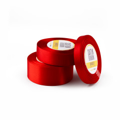 Classic Red Satin Ribbon | 25mm Wide, 32m Long | Superbox