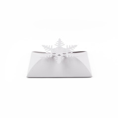 White Card-Envelope with Snowflake | 150x110 mm | Superbox