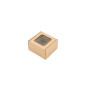 Brown Mini Cube Box with Clear Window