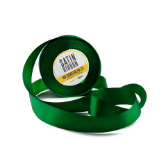 Decorative Dark Green Satin Ribbon | 25mm Wide, 32m Long | Superbox