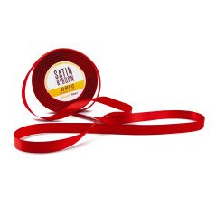 Red Satin Ribbon | 12 mm Wide, 32 m Long | Superbox