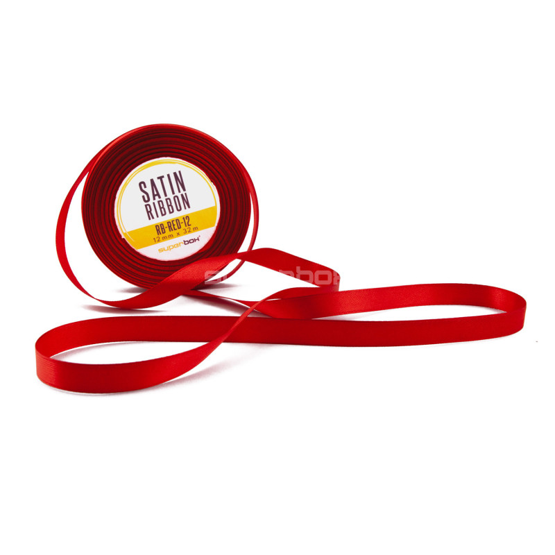 Thin Red Satin Ribbon