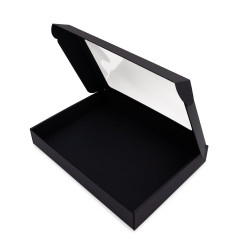 Black Gift Box for T-shirts or Photo Album with Clear Window