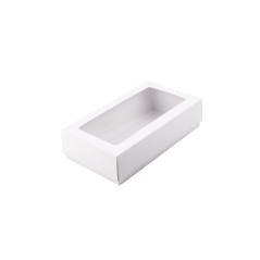 Two Piece White Gift Box with Window | 200x110x50 mm | Superbox