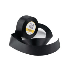 Black Satin Ribbon | 38 mm Wide, 32 m Long | Superbox