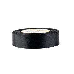 Classic Black Satin Ribbon | 25mm Wide, 32m Long | Superbox