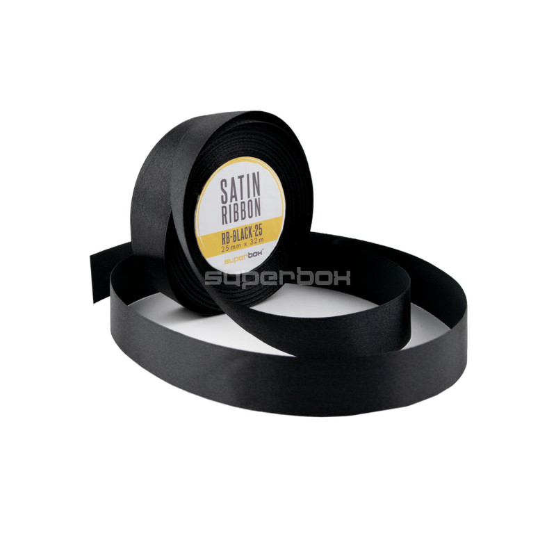 Classic Black Satin Ribbon