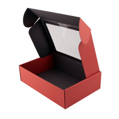 Bright Red A4 Size Gift Box with Window | 305x215x85 mm | Superbox