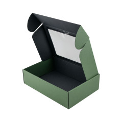 Green A4 Format Box with Window | 305x215x85 mm | Superbox