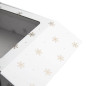 White Large Square Gift Box with Clear Window and Snowflakes