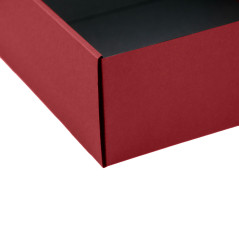 Red Large Square Gift Box with Clear Window | 220x220x90 mm |Superbox