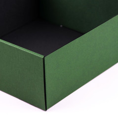 Green Large Square Gift Box with Window | 220x220x90 mm |Superbox