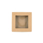 Brown Square Gift Box with Clear Window for Tea