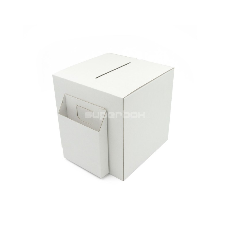 Corrugated Ballot Box with Pocket of Height 25 cm