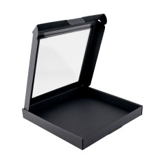 Small Height Black Square Box with Window | 250x250x30 mm | Superbox