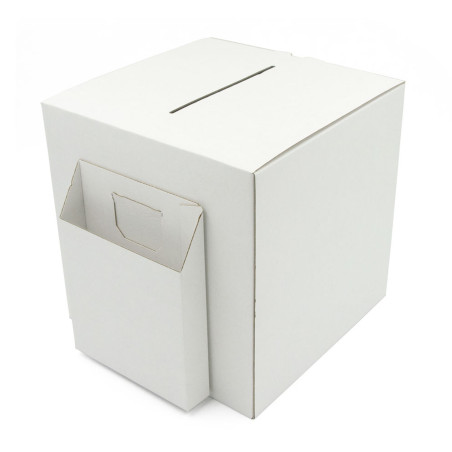 Corrugated Ballot Box with Pocket, 35 cm Height