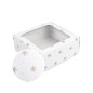 White Large Square Gift Box with Clear Window and Snowflakes