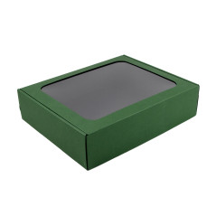 Green Gift Box with Clear Window | 340x280x85 mm | Superbox